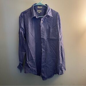 L.L. Bean Men’s Button-Up Shirt 17.5 – Blue Checkered